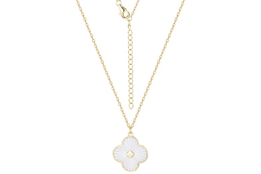 [18329N38E5NBLDO] Collar plata 925 flor de nacar 16x14mm