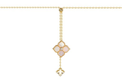 [18517N38A5NBLDO] Sterling silver mop flower necklace