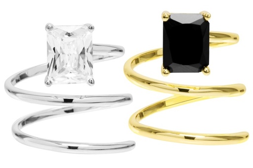 Anillo plata 925 zirconita 8x10  abierto 