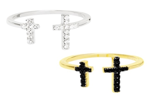 Silver 925 cz open ring