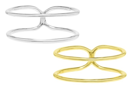 Anillo plata 925 dos lineas 