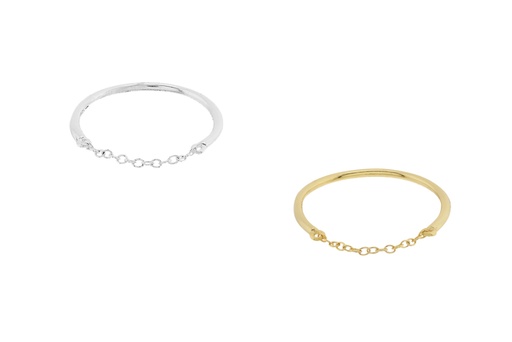 Anillo plata 925 cadena 