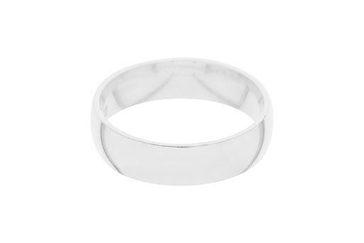 Anillo alianza media caña plata 925 5mm 