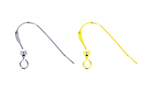 Gancho plata 925  con bola 3mm