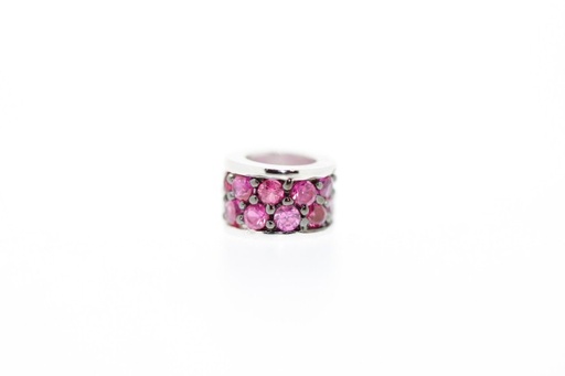 Tubo plata 925 zirconita 2 lineas 