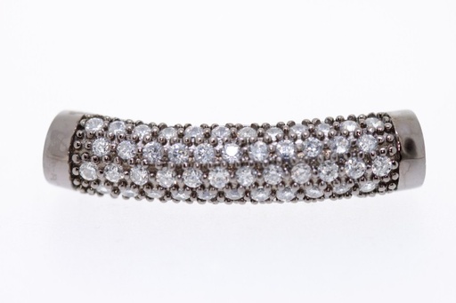 Entrepieza tubo plata cz 