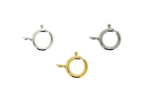 Spring rings super light wgt with soldered open perpendicular jump ring