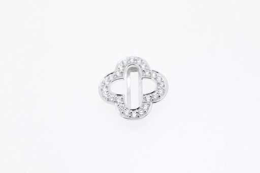 [04728000CZBL] Entrepieza plata rodiada cz 