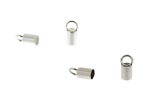 Sterling silver end cups findings 0.10/0.15/2.00/2.50/3.00mm (pack of 50)