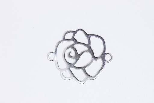 Silver 925 finding rose with gold plated