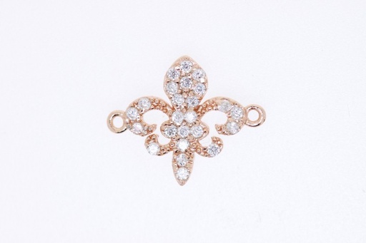 Finding lily cz silver 925 with rose gold plated