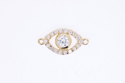 Finding eye cz silver 925 with rose gold plated