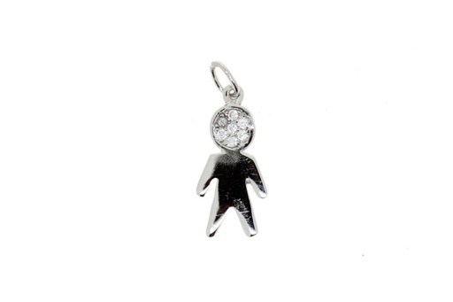 Charms plata 925 niño cz 