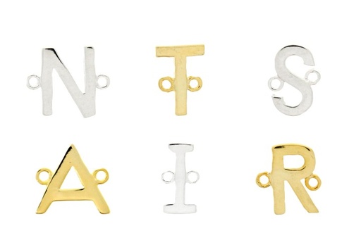 Entrepieza plata 925 letra 