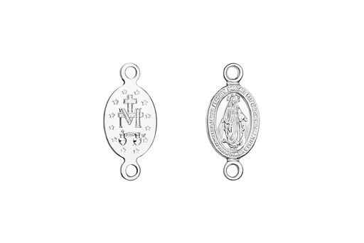 Entrepieza plata 925 virgen milagrosa 