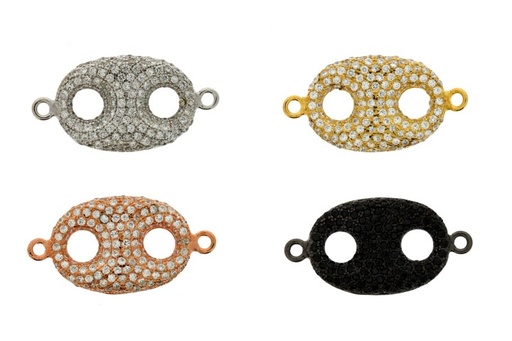 Entrepieza plata 925 microsetting calabrote 