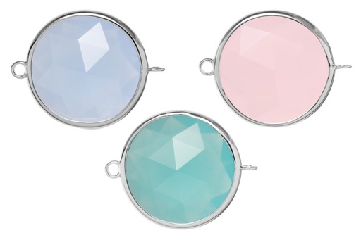 Charm silver 925 semiprecious stone