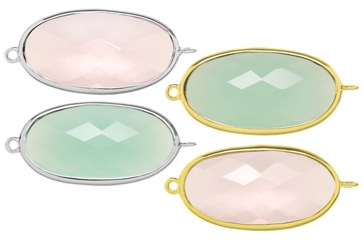 Entrepieza plata 925 piedra semipreciosa 