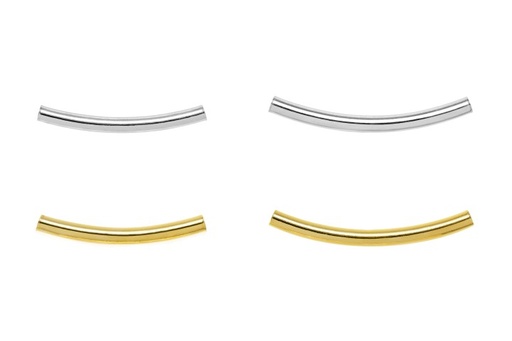 Tubo plata 925 curvo diametro ext.2.5mm