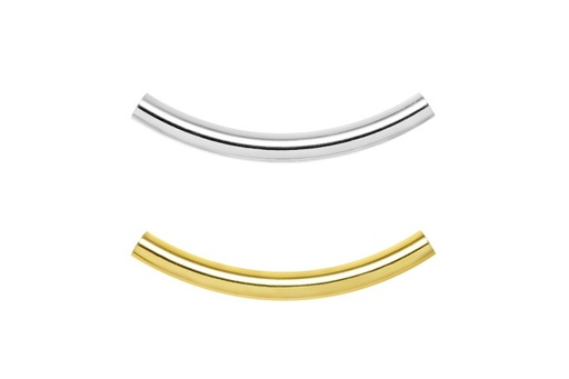 Tubo plata 925 curvo diametro ext.4mm