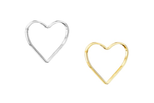 Entrepieza plata 925 corazon 