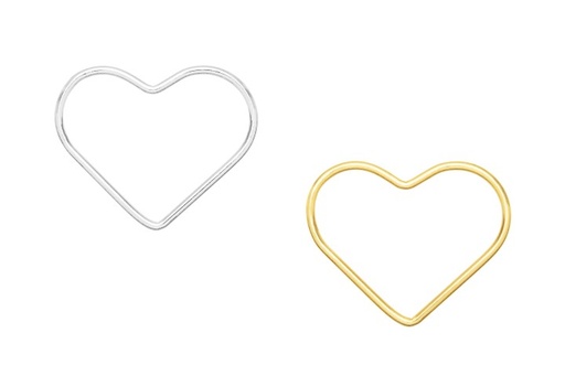 Silver 925 heart jump rings (pack of 20)