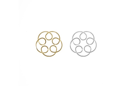 Silver 925 flower jump rings