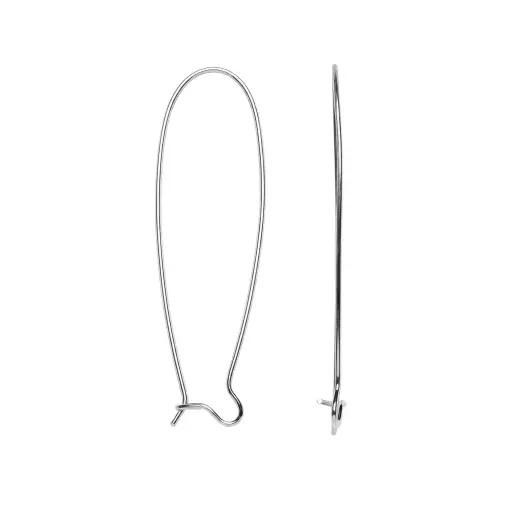[0985000000PL] Sterling silver long french hook lock closed