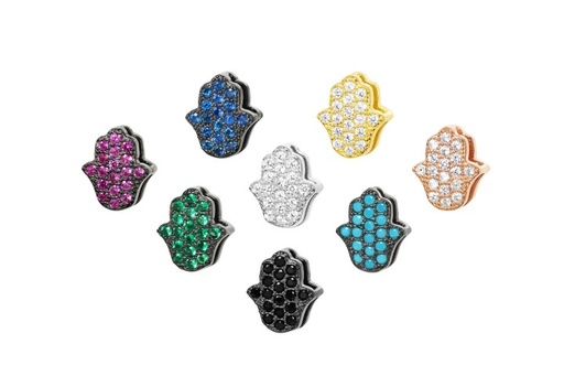 Entrepieza plata 925 zirconita mano fatima 