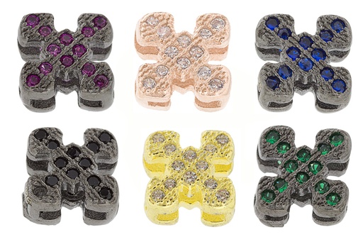 Entrepieza plata 925 zirconita 