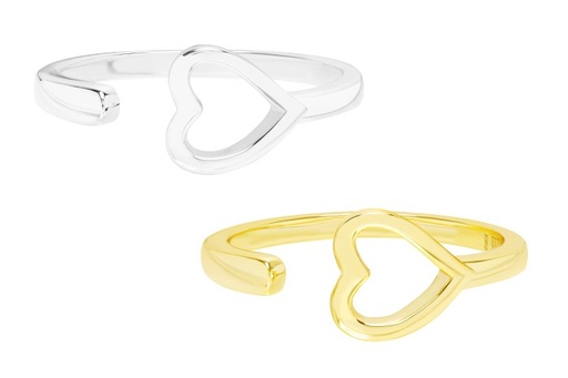 Anillo plata 925 corazón 