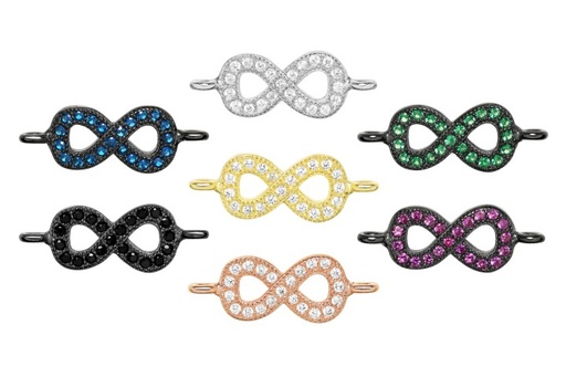 Entrepieza plata 925 zirconita infinito 