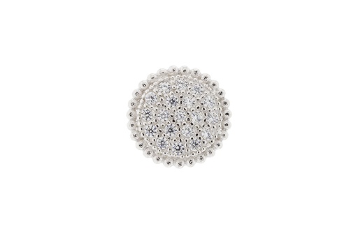 Entrepieza plata 925 zirconita circulo 