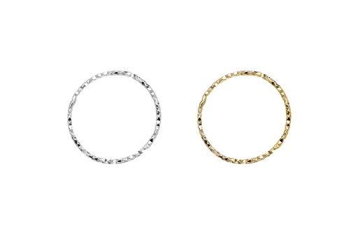 Entrepieza redonda plata 925 diamantada