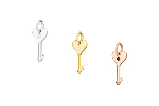 Silver 925 key pendant cz