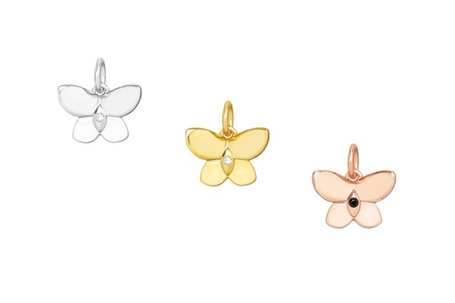 Silver 925 cz butterfly charm