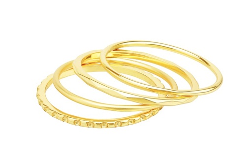 Anillo plata 925 cuatro alianzas 