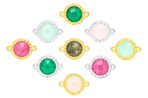 Silver 925  semi precious stone finding