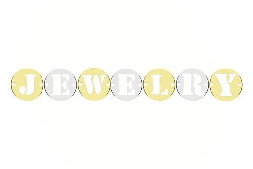 Entrepieza plata 925 placa letra calada