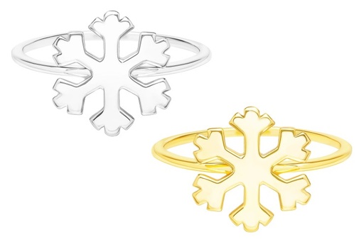 Anillo plata 925 simbolo nieve 