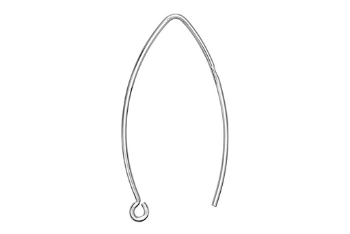 [1219800000PL] Gancho oval pendiente plata 925 con anilla abierta