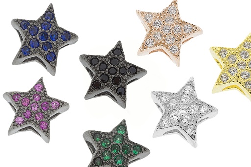 Entrepieza plata 925 zirconita estrella 