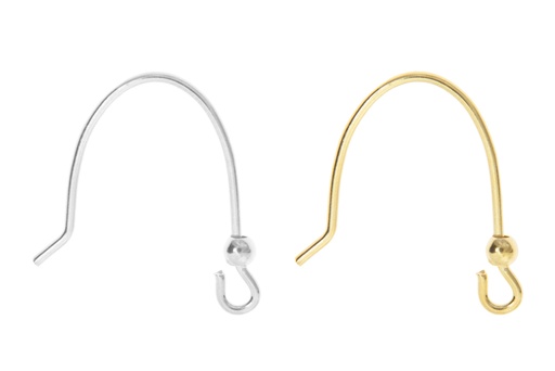 Gancho plata 925 con bola 2.5mm