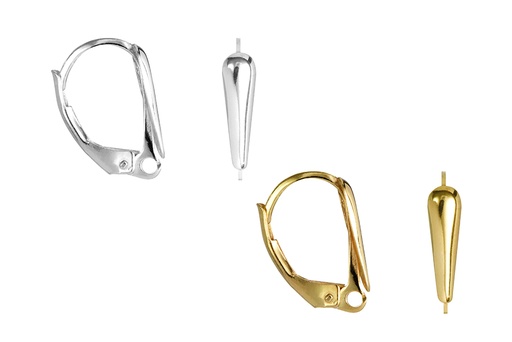 Base pendiente plata 925 gancho francés