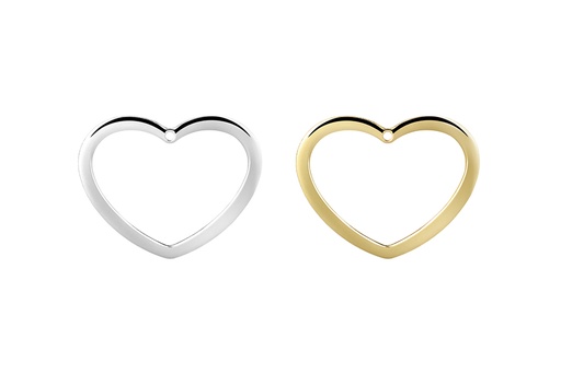 Sterling silver heart pendant finding