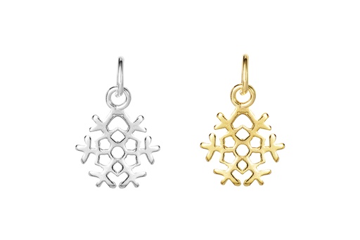Colgante charm plata 925 copo de nieve