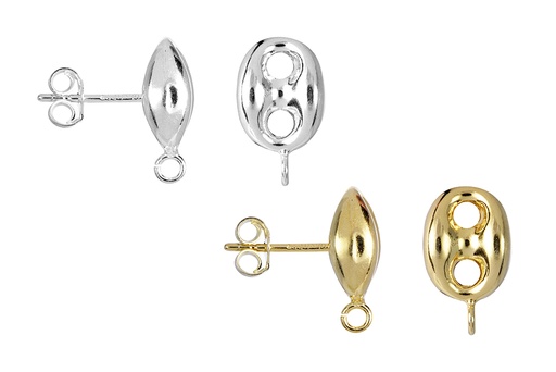 Sterling silver hawser earring finding