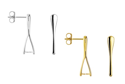 Sterling silver finding earring