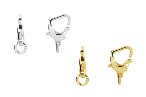 Sterling silver heart lobster lock