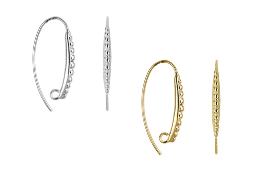 Sterling silver mini beads earring finding